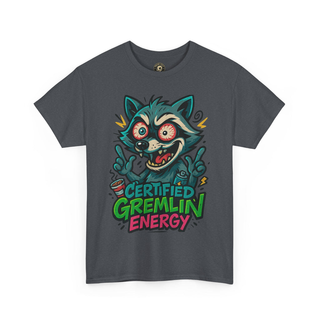 Certified Gremlin Energy Tee – ADHD Raccoon Shirt, Funny Unisex T-Shirt, Graffiti Style Gift for Goblins & Night Owls
