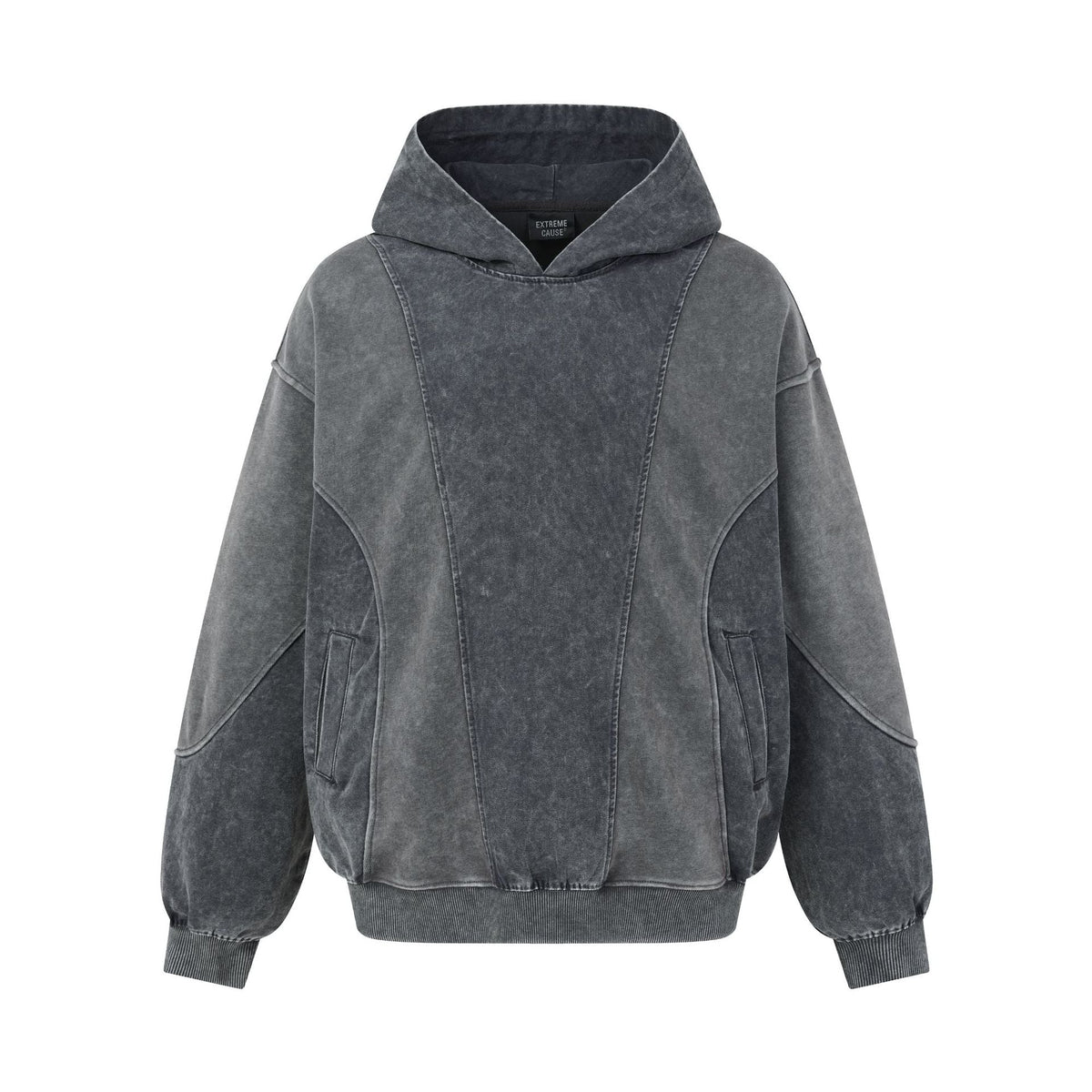 Street-style Outfit Featuring A Deconstructed Washed-and-distressed Vintage-textured Hoodie