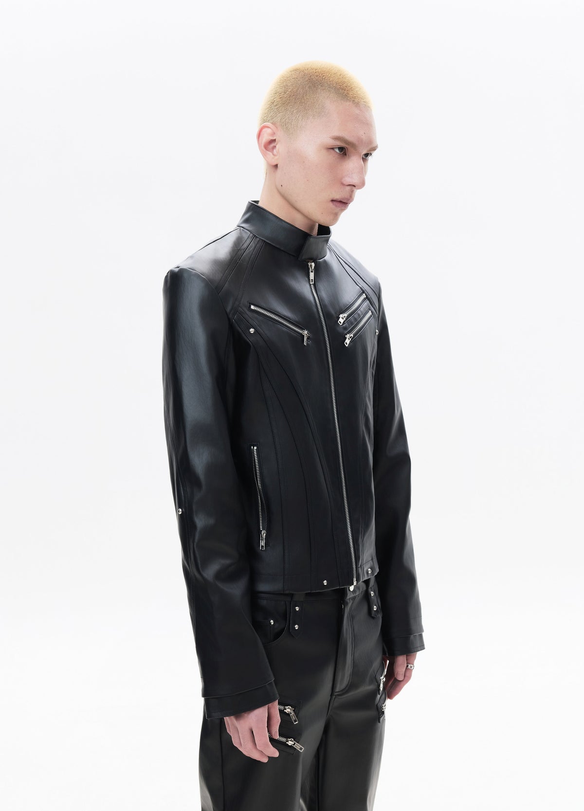 26SS DECONSTRUCT ZIP BIKER JACKET
