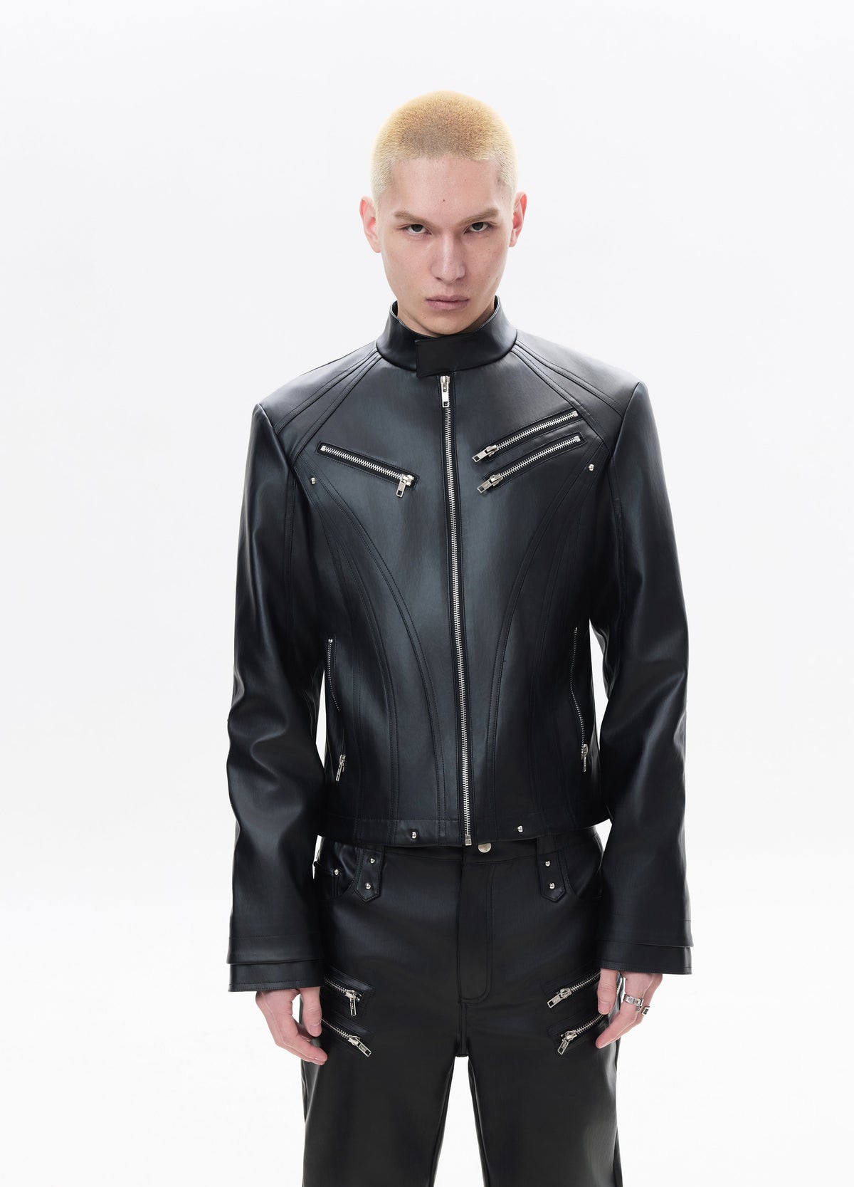 26SS DECONSTRUCT ZIP BIKER JACKET