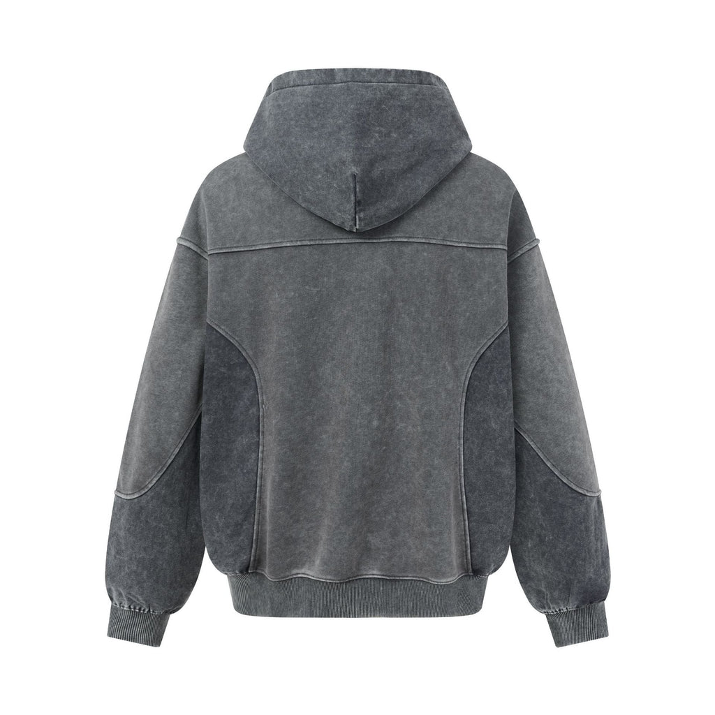 Street-style Outfit Featuring A Deconstructed Washed-and-distressed Vintage-textured Hoodie