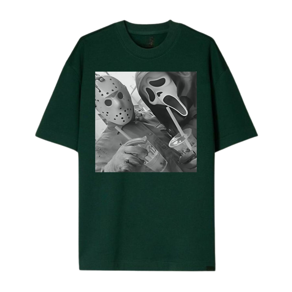 JASON & GHOSTFACE T-Shirt - Y2K 90s Graphic, Funny Halloween Tee, Unisex Horror Movie Shirt for Him & Her