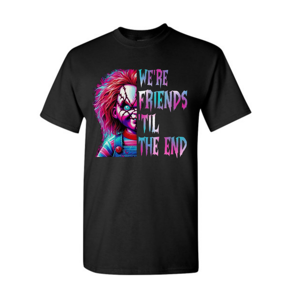 Horror Characters Halloween T-Shirt - Scary Movie Icons & Villains Tee