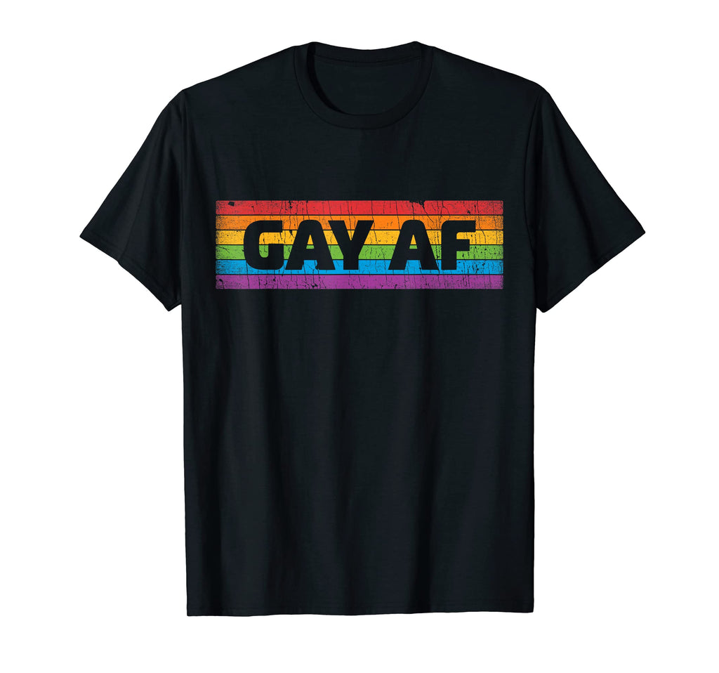 Lgbtq Gay Af Pride Lgbt Ally Rainbow T-Shirt - Aesthetic Graphic Unisex
