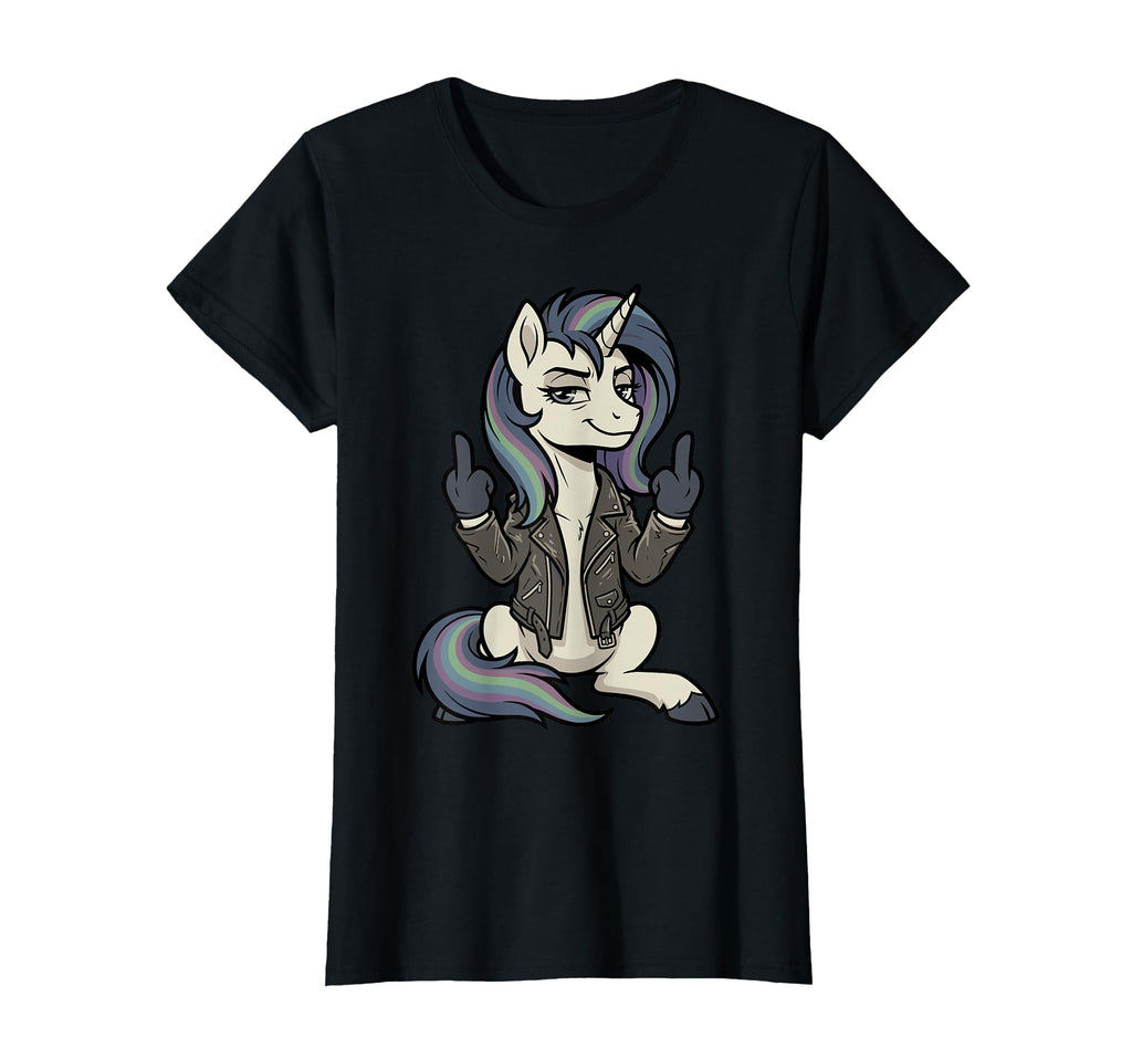 Sarcastic Unicorn Punk Rock Attitude T-Shirt - Unique Graphic Unisex
