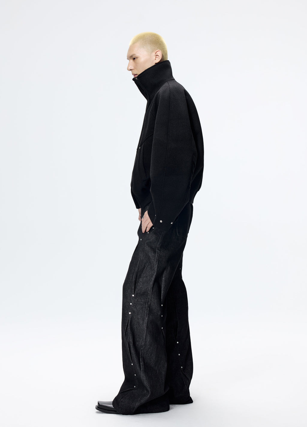 25FW DECONSTRUCT SLANT WOOL COAT