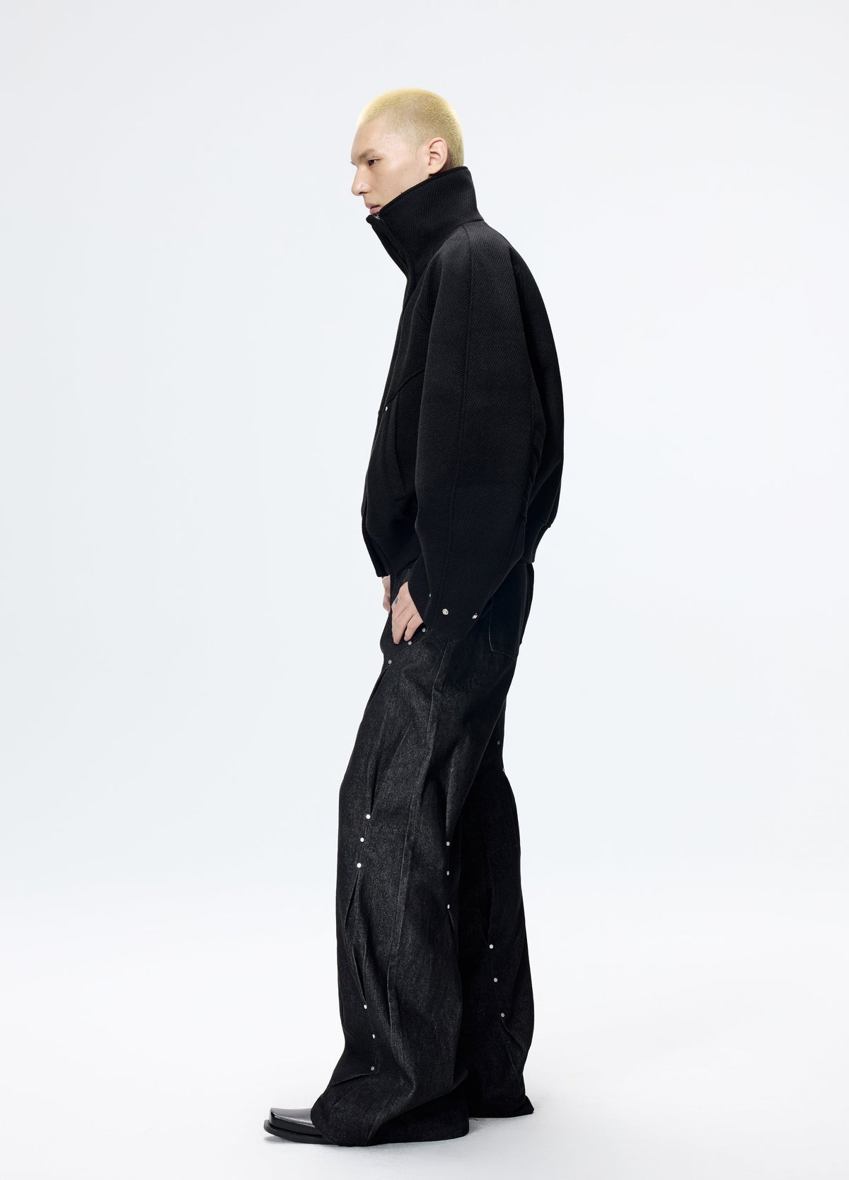 25FW DECONSTRUCT SLANT WOOL COAT