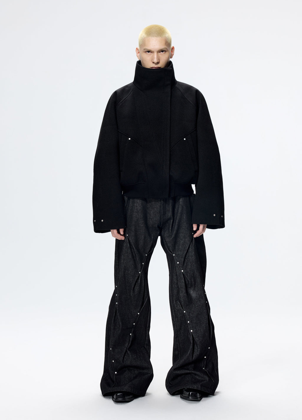 25FW DECONSTRUCT SLANT WOOL COAT