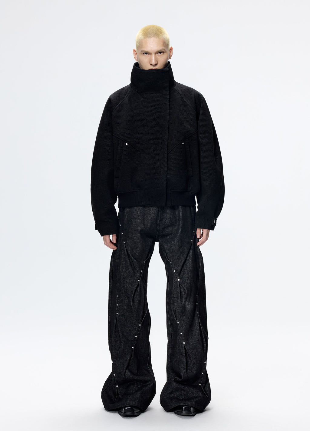 25FW DECONSTRUCT SLANT WOOL COAT