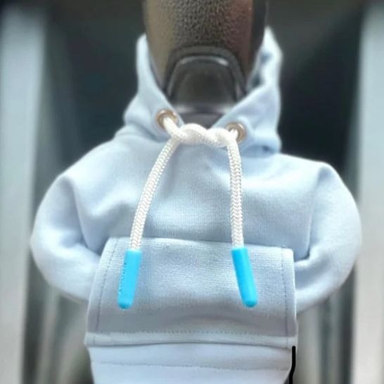 Automotive Interior Accessories Fashionable Hooded Shirt Shift Knobs Mini Hoodie Car Gear Shift Cover