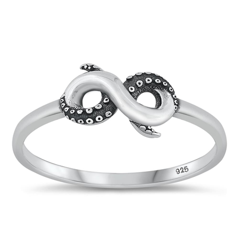 Tentacles & Infinity Ring – Sterling Silver