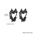 Exaggerated Spike Rivet Heart Stud Earrings | Stainless Steel Goth Punk Jewelry