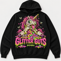 Glitter Guts original horror unicorn black hoodie concept by BazaarBoi