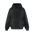 Street-style Outfit Featuring A Deconstructed Washed-and-distressed Vintage-textured Hoodie