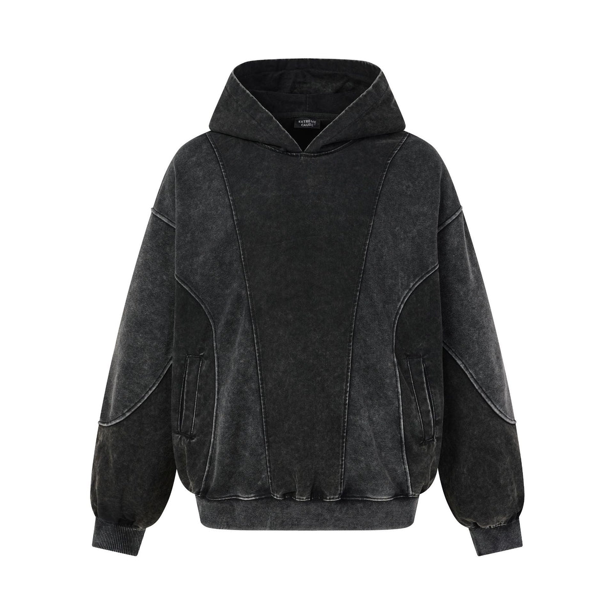 Street-style Outfit Featuring A Deconstructed Washed-and-distressed Vintage-textured Hoodie