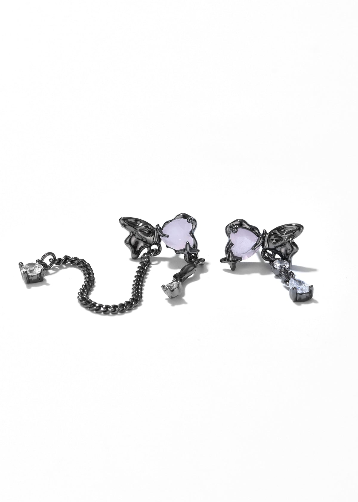 Pink Heart Mismatch Earrings